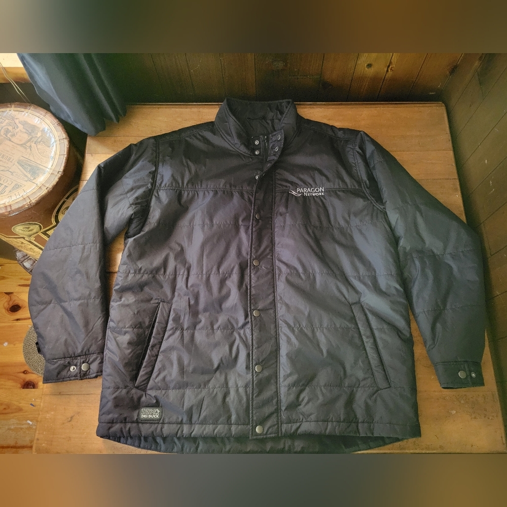 Dri Duck XL Mens Black Jacket - Company Embroidered Name On Chest